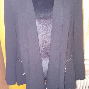 Miss Lili Black Jacket with zipper Pockets Size 2X